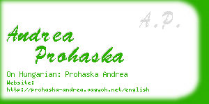 andrea prohaska business card